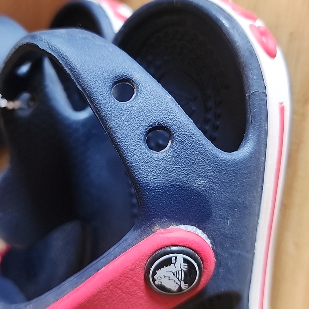 Crocs navy blue crocband sandal kids Size C 9 TODDLER - Picture 2 of 7